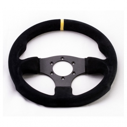 R-Tech 330mm Semi Dish Suede Steering Wheel